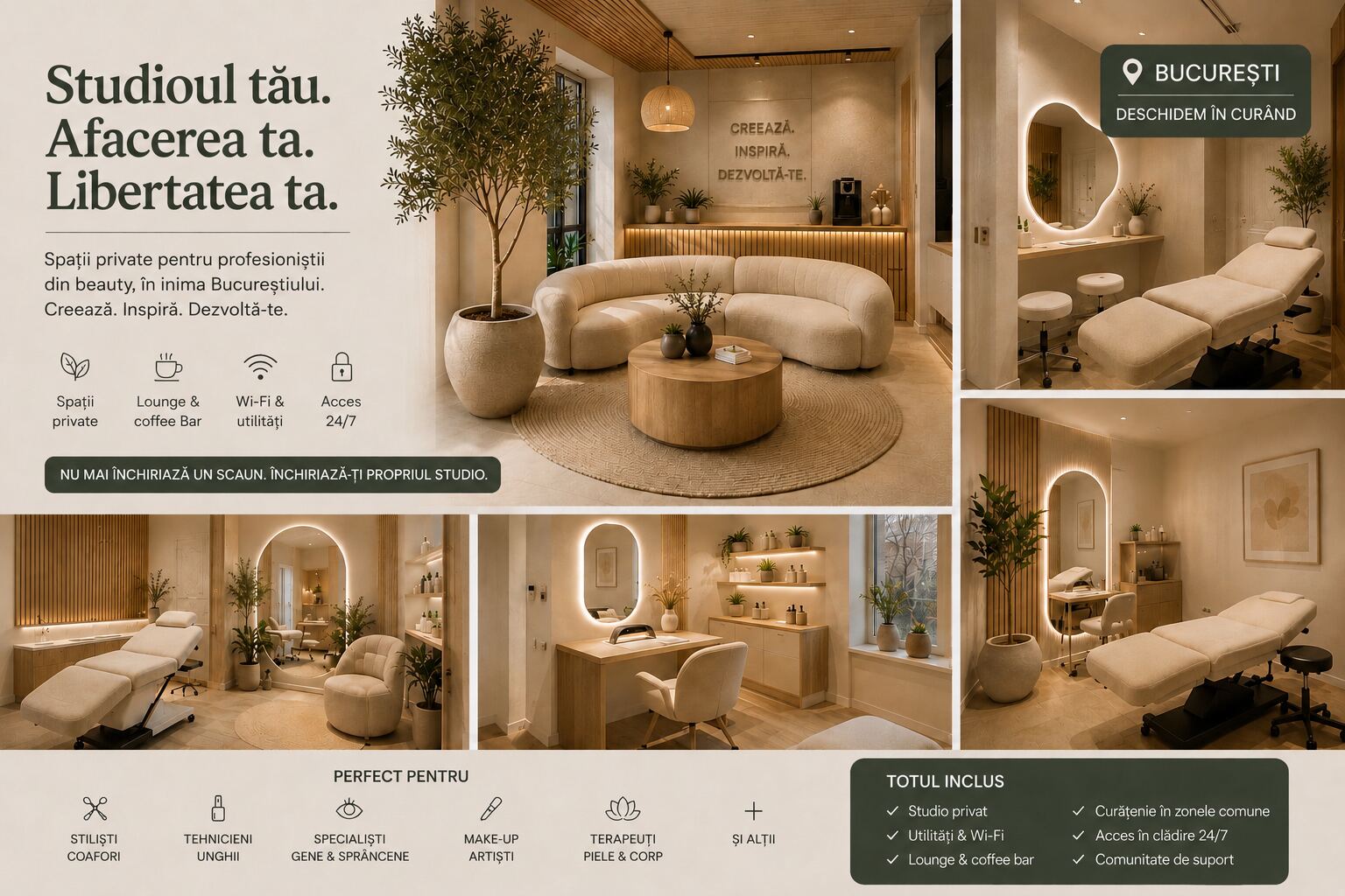 Perfect pentru tine — categoriile de profesioniști pentru care construim Studio Privat